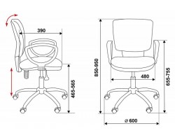 Кресло Бюрократ Ch-626AXSL черный 10-11 крестовина металл хром-foto6