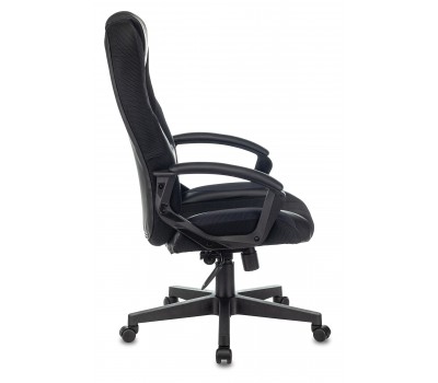 Кресло игровое Zombie 9 черный/серый текстиль/эко.кожа крестовина пластик