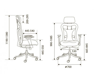 Кресло руководителя Бюрократ Ch-999ASX черный сиденье черный TW-11 сетка/ткань с подголов. крестовина металл хром