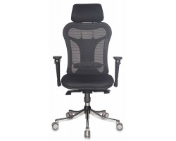 Кресло руководителя Бюрократ Ch-999ASX черный сиденье черный TW-11 сетка/ткань с подголов. крестовина металл хром-foto2