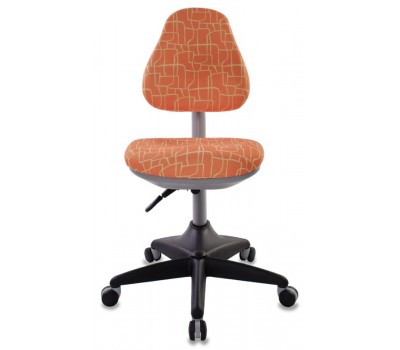 Кресло детское Бюрократ KD-2 оранжевый жираф крестовина пластик