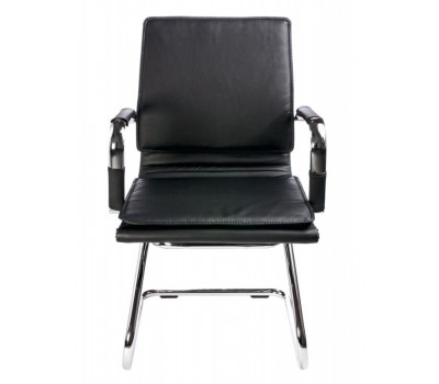 Кресло Бюрократ Ch-993-Low-V черный эко.кожа низк.спин. полозья металл хром