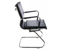 Кресло Бюрократ Ch-993-Low-V черный эко.кожа низк.спин. полозья металл хром-foto3