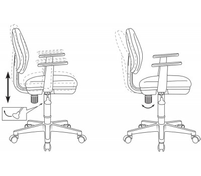 Кресло детское Бюрократ Ch-W356AXSN оранжевый 15-75 крестовина пластик пластик белый