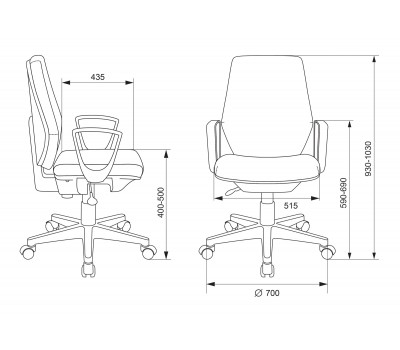Кресло Бюрократ CH-W545 красный 38-410 крестовина пластик пластик белый