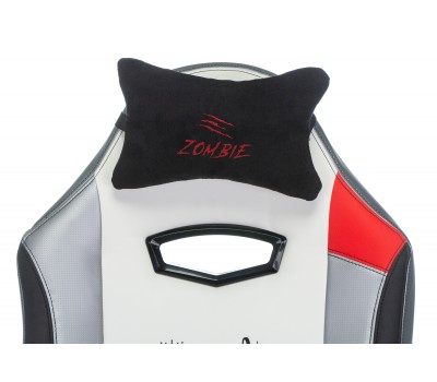 Кресло игровое Zombie HERO QUEEN черный/белый эко.кожа с подголов. крестовина пластик Кресло игровое Zombie HERO QUEEN черный/белый эко.кожа с подголов. крестовина пластик