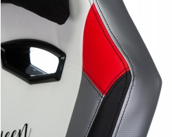 Кресло игровое Zombie HERO QUEEN черный/белый эко.кожа с подголов. крестовина пластик-foto8