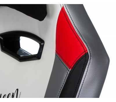 Кресло игровое Zombie HERO QUEEN черный/белый эко.кожа с подголов. крестовина пластик Кресло игровое Zombie HERO QUEEN черный/белый эко.кожа с подголов. крестовина пластик