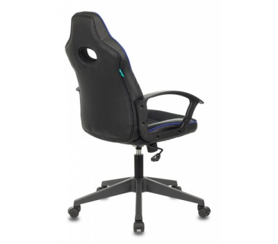 Кресло игровое Zombie VIKING-11 черный/синий текстиль/эко.кожа крестовина пластик