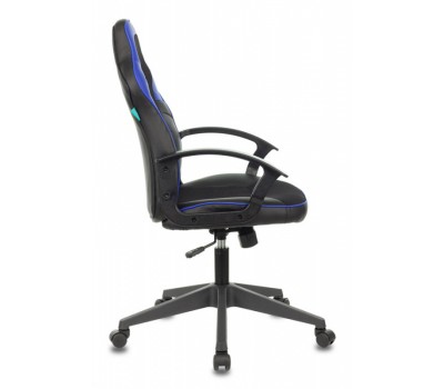 Кресло игровое Zombie VIKING-11 черный/синий текстиль/эко.кожа крестовина пластик