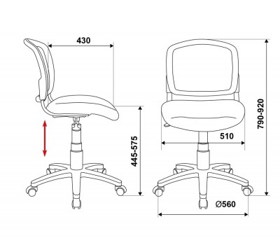 Кресло Бюрократ CH-296NX черный сиденье черный Neo Black крестовина пластик