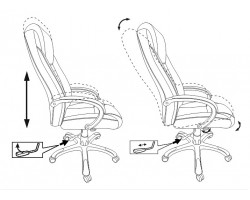 Кресло руководителя Бюрократ T-9923 черный Leather Venge Black эко.кожа крестовина пластик пластик серебро-foto6