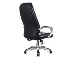 Кресло руководителя Бюрократ T-9923 черный Leather Venge Black эко.кожа крестовина пластик пластик серебро-foto4