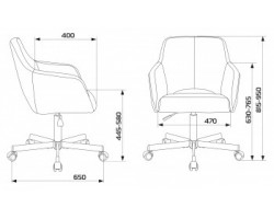 Кресло Бюрократ CH-380M фисташковый Italia 12 крестовина металл черный-foto6