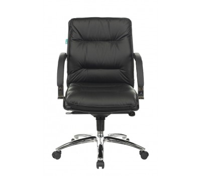 Кресло руководителя Бюрократ T-9927SL-LOW черный кожа низк.спин. крестовина металл хром