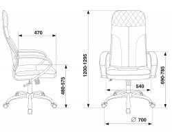 Кресло руководителя Бюрократ CH-608SL/ECO черный эко.кожа крестовина металл хром-foto10