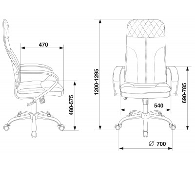 Кресло руководителя Бюрократ CH-608SL/ECO черный эко.кожа крестовина металл хром