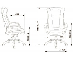 Кресло руководителя Бюрократ CH-879N черный Leather Venge Black эко.кожа крестовина пластик-foto5