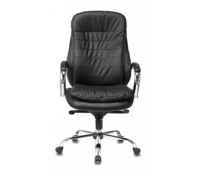 Кресло руководителя Бюрократ T-9950 черный кожа крестовина металл хром