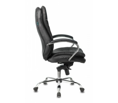 Кресло руководителя Бюрократ T-9950 черный кожа крестовина металл хром