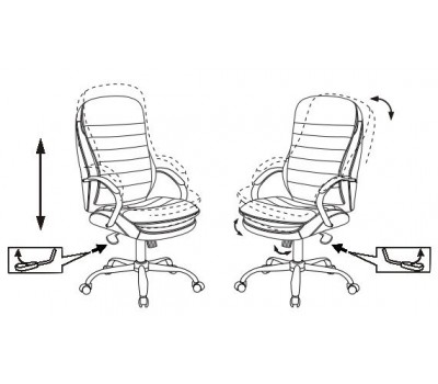 Кресло руководителя Бюрократ T-9950 черный кожа крестовина металл хром