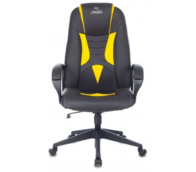 Кресло игровое Zombie 8 черный/желтый эко.кожа крестовина пластик