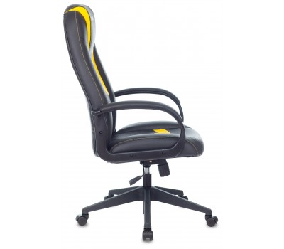 Кресло игровое Zombie 8 черный/желтый эко.кожа крестовина пластик