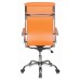 Кресло руководителя Бюрократ CH-993 оранжевый эко.кожа крестовина металл хром