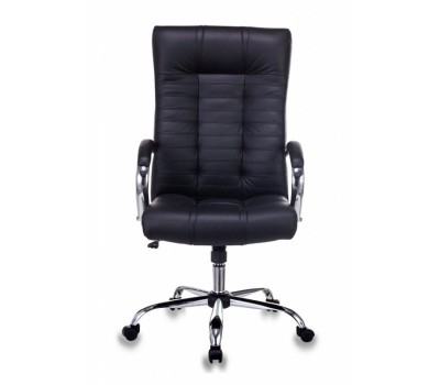 Кресло руководителя Бюрократ KB-10SL черный кожа крестовина металл хром