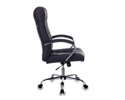 Кресло руководителя Бюрократ KB-10SL черный кожа крестовина металл хром-foto3