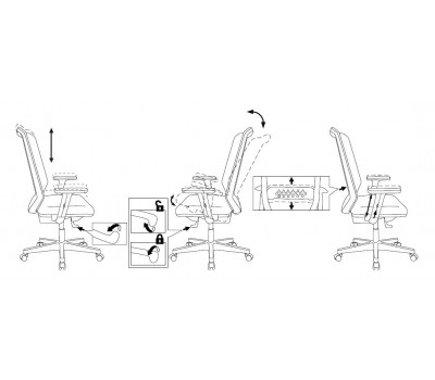 Кресло Бюрократ MC-611N черный TW-01 38-418 сетка/ткань крестовина пластик