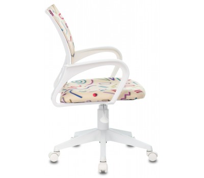 Кресло детское Бюрократ KD-W4 песочный Sticks 02 крестовина пластик белый пластик белый
