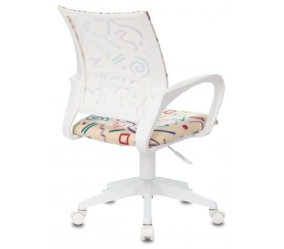 Кресло детское Бюрократ KD-W4 песочный Sticks 02 крестовина пластик белый пластик белый