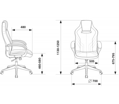 Кресло игровое Zombie VIKING 3 AERO черный/красный текстиль/эко.кожа крестовина пластик