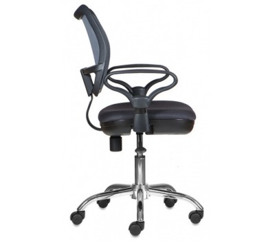 Кресло Бюрократ CH-799SL темно-серый TW-04 TW-12 сетка/ткань крестовина металл хром