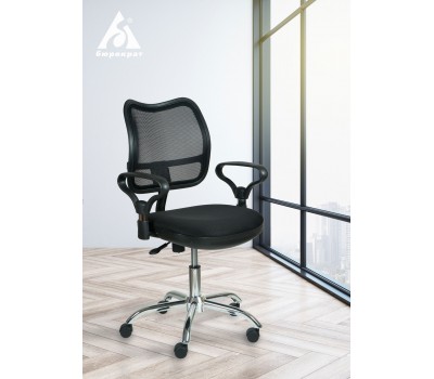 Кресло Бюрократ CH-799SL темно-серый TW-04 TW-12 сетка/ткань крестовина металл хром