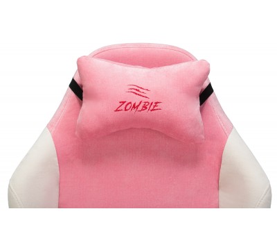 Кресло игровое Zombie EPIC PRO Fabric белый/розовый с подголов. крестовина пластик пластик белый