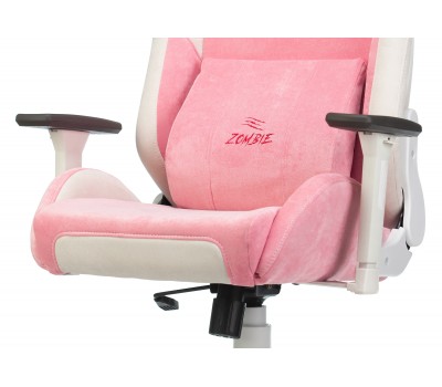 Кресло игровое Zombie EPIC PRO Fabric белый/розовый с подголов. крестовина пластик пластик белый