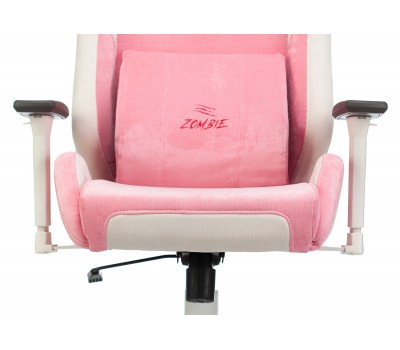 Кресло игровое Zombie EPIC PRO Fabric белый/розовый с подголов. крестовина пластик пластик белый