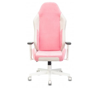 Кресло игровое Zombie EPIC PRO Fabric белый/розовый с подголов. крестовина пластик пластик белый