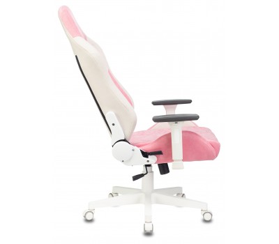 Кресло игровое Zombie EPIC PRO Fabric белый/розовый с подголов. крестовина пластик пластик белый