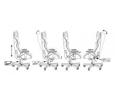 Кресло игровое Zombie VIKING KNIGHT Fabric серо-голубой Light-28 с подголов. крестовина металл