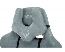 Кресло игровое Zombie VIKING KNIGHT Fabric серо-голубой Light-28 с подголов. крестовина металл-foto11
