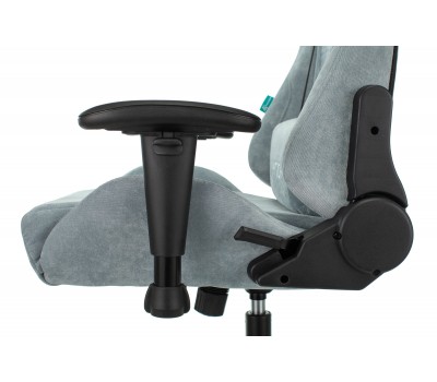 Кресло игровое Zombie VIKING KNIGHT Fabric серо-голубой Light-28 с подголов. крестовина металл