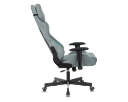 Кресло игровое Zombie VIKING KNIGHT Fabric серо-голубой Light-28 с подголов. крестовина металл-foto5