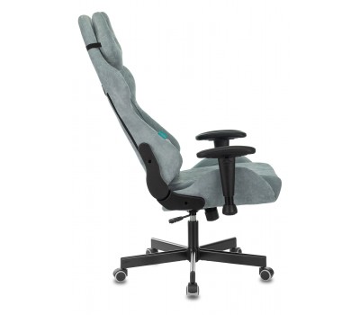 Кресло игровое Zombie VIKING KNIGHT Fabric серо-голубой Light-28 с подголов. крестовина металл