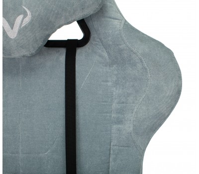 Кресло игровое Zombie VIKING KNIGHT Fabric серо-голубой Light-28 с подголов. крестовина металл