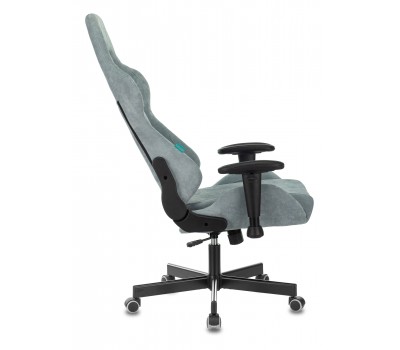 Кресло игровое Zombie VIKING KNIGHT Fabric серо-голубой Light-28 с подголов. крестовина металл