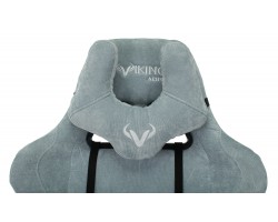 Кресло игровое Zombie VIKING KNIGHT Fabric серо-голубой Light-28 с подголов. крестовина металл-foto7