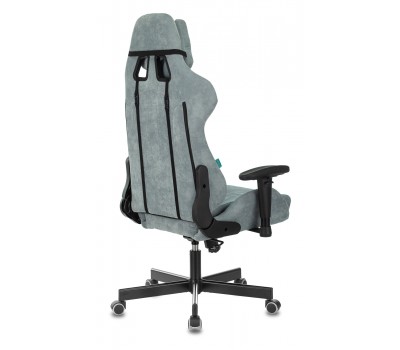 Кресло игровое Zombie VIKING KNIGHT Fabric серо-голубой Light-28 с подголов. крестовина металл